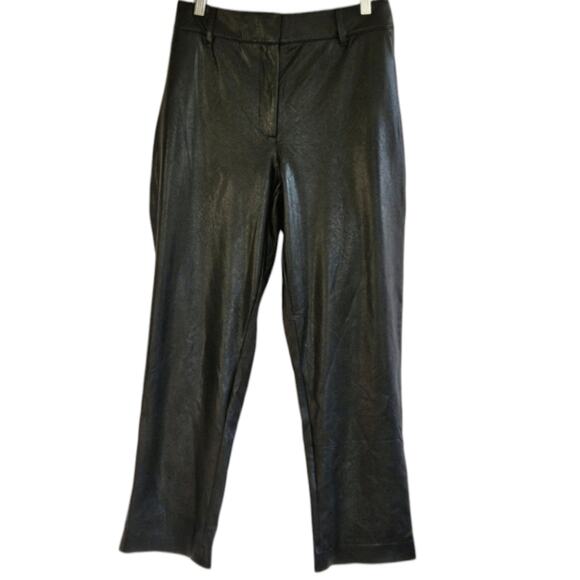 Commando Faux Leather Trousers Cropped Size L NEW High Rise Straight Leg Cropped - Picture 5 of 12